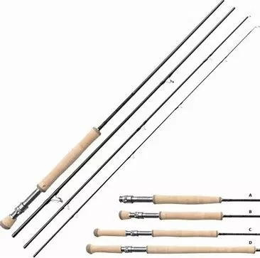 Vliegenhengel HARDY Fibalite Perfection β Lente 8 Ft β Lijn 6 β Tweedehands, Prima Staat !