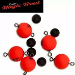 Quantum Magic Trout Float Connector Swivel 10 Rood 5 Stuks Ø10mm