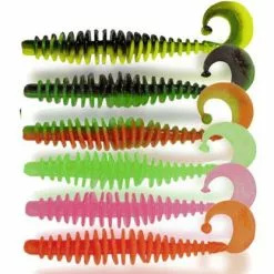 Magic Trout Kunstaas T-worm Twister 55 Mm – Smaak : Chilli Cheese – Verschillende Kleuren
