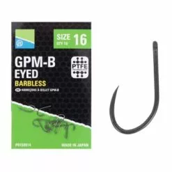 Preston GPM-B Eyed Barbless – Verschillende Maten
